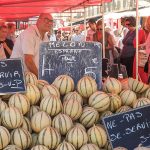 French market in Normandy, France