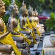 Buddha,Statues,In,Seema,Malaka,Temple,,Colombo,,Sri,Lanka