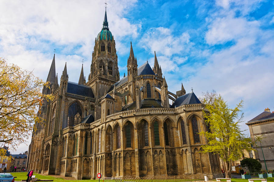 Cathedral,Of,Our,Lady,Of,Bayeux,,Calvados,Department,Of,Normandy,