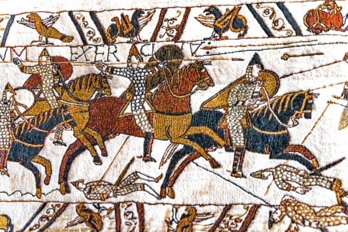 Bayeux,Tapestry,,Bayeux,,Normandy,,France.,Created,11th,Century,After,Battle