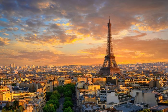 Skyline,Of,Paris,With,Eiffel,Tower,In,Paris,,France.,Panoramic