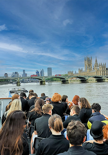 Youth Brass 2000 on the Thames in London Youth Brass 2000 on the Thames in London